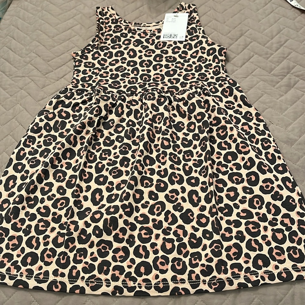 H&M Toddler's Leopard Print Sleeveless Dress/NWT/5T-6 - Picture 4 of 10